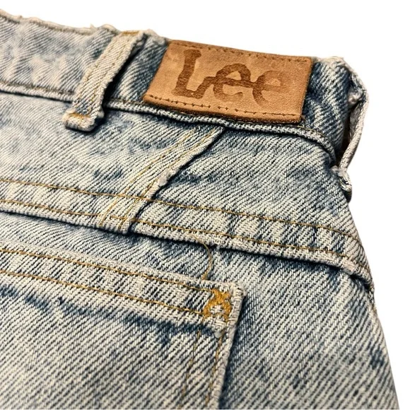 Vintage Lee High Waist Cut Off Jean Denim Shorts - Picture 3 of 6